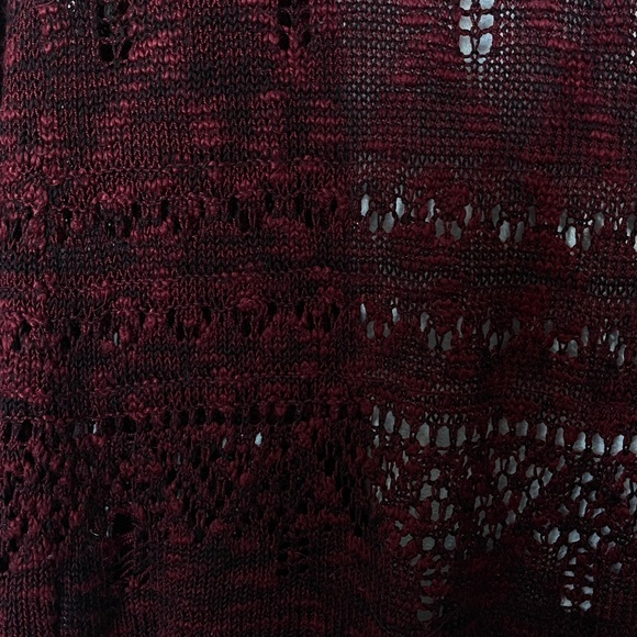 It’s Our Time cardigan fringe sweater lightweight red size medium - Picture 5 of 5